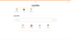 Student dashboard in Xello. The cursor is clicking About Me